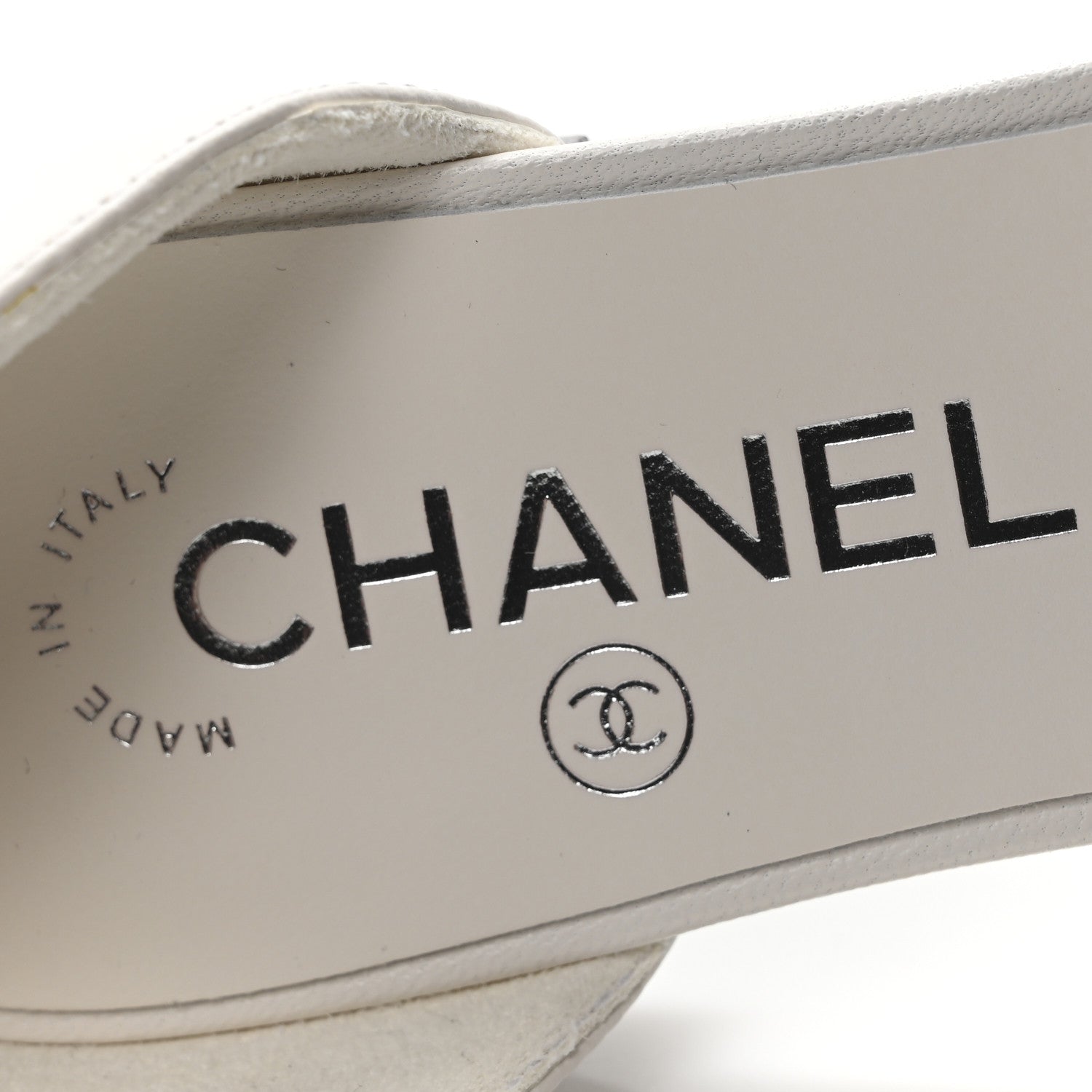 Chanel Lambskin Patent Calfskin Cap Toe Camellia Mary Jane Flats 37.5 White Black 8 of 10