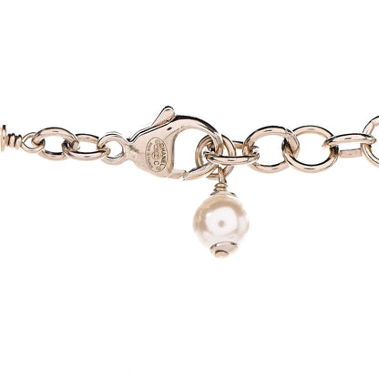 Chanel Pearl Crystal Camellia Express Multistrand Necklace Gold 4 of 7