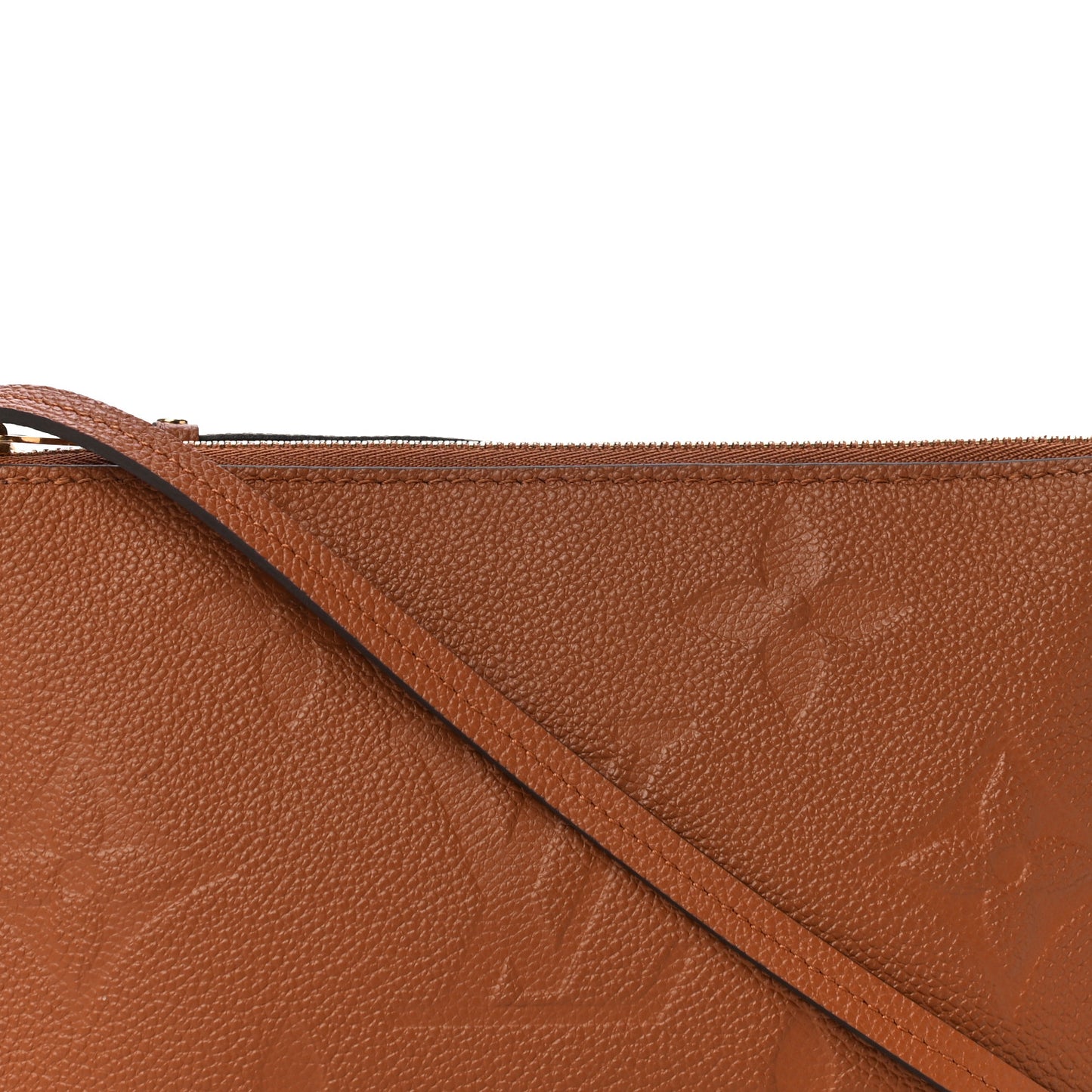 Empreinte Monogram Giant Double Zip Pochette Caramel