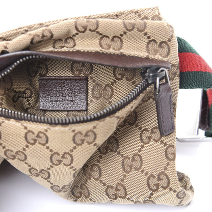 Gucci GG Monogram Double Pocket Belt Bag Dark Brown 10 of 12