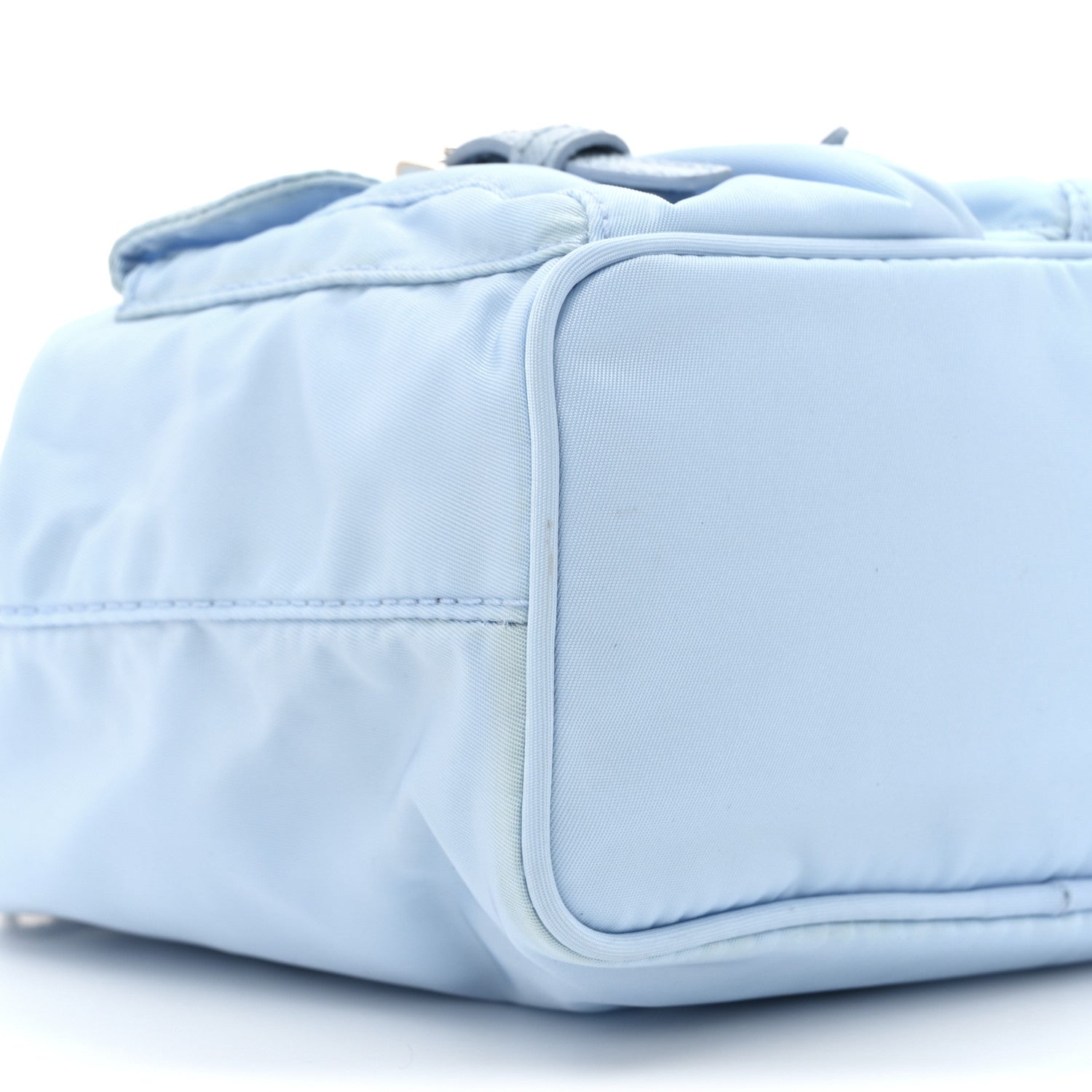 Prada Nylon Vela Mini Crossbody Backpack Light Blue 9 of 11