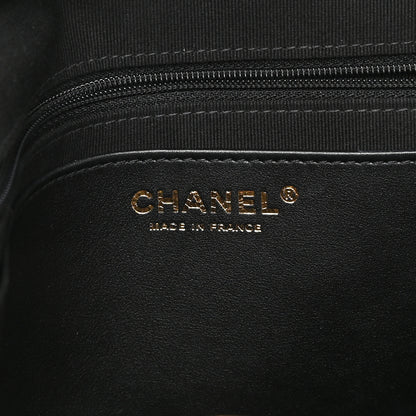 Chanel Calfskin Diamond Stitched Top Handle Bowling Bag Black 6 of 12