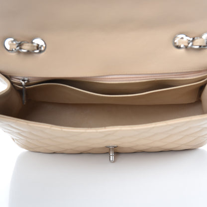 Chanel Caviar Quilted Jumbo Single Flap Beige Clair 5 of 16