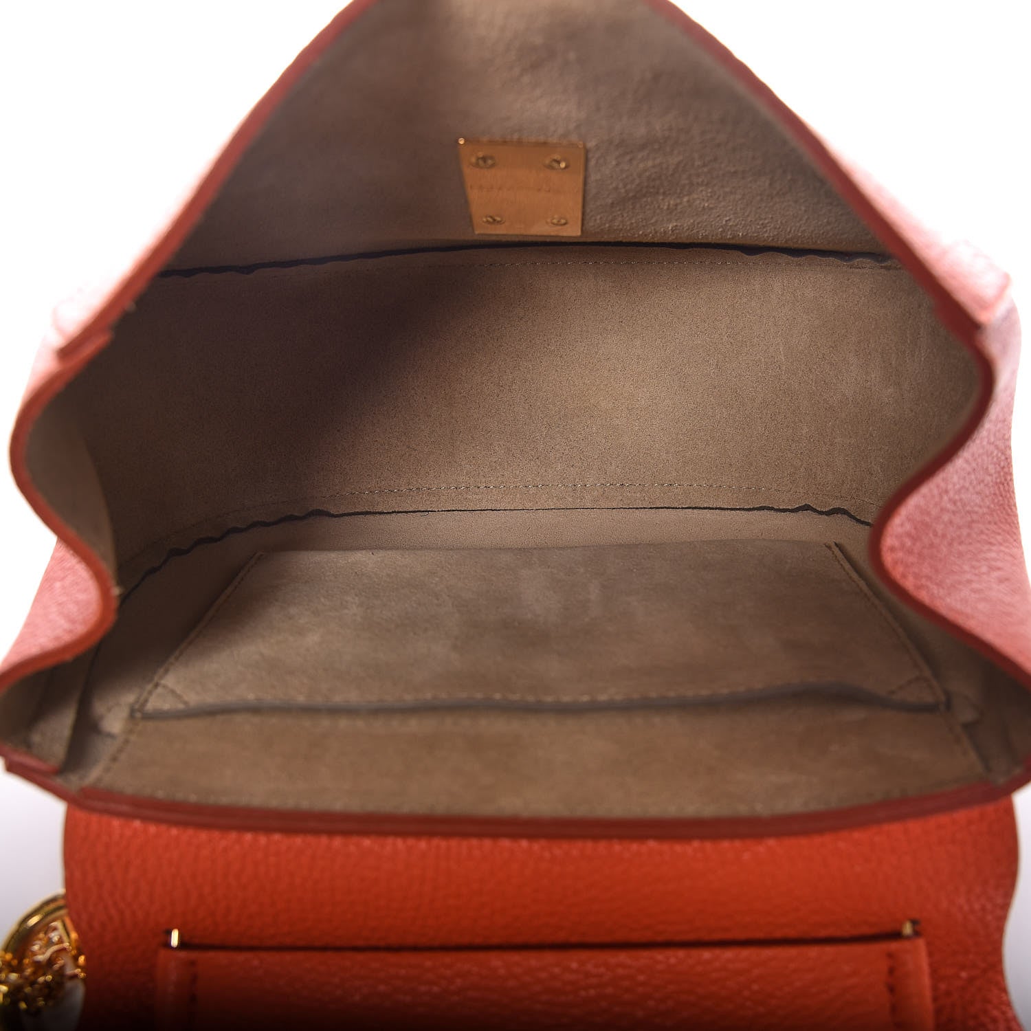 Chloe Grained Lambskin Drew Shoulder Bag Mandarin 5 of 9