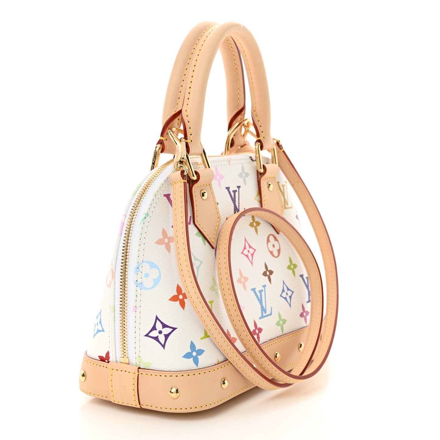 LV x TM Monogram Multicolor Alma BB White