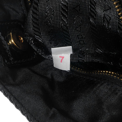Prada Tessuto Nylon Jacquard Logo Tote Nero Black 8 of 11