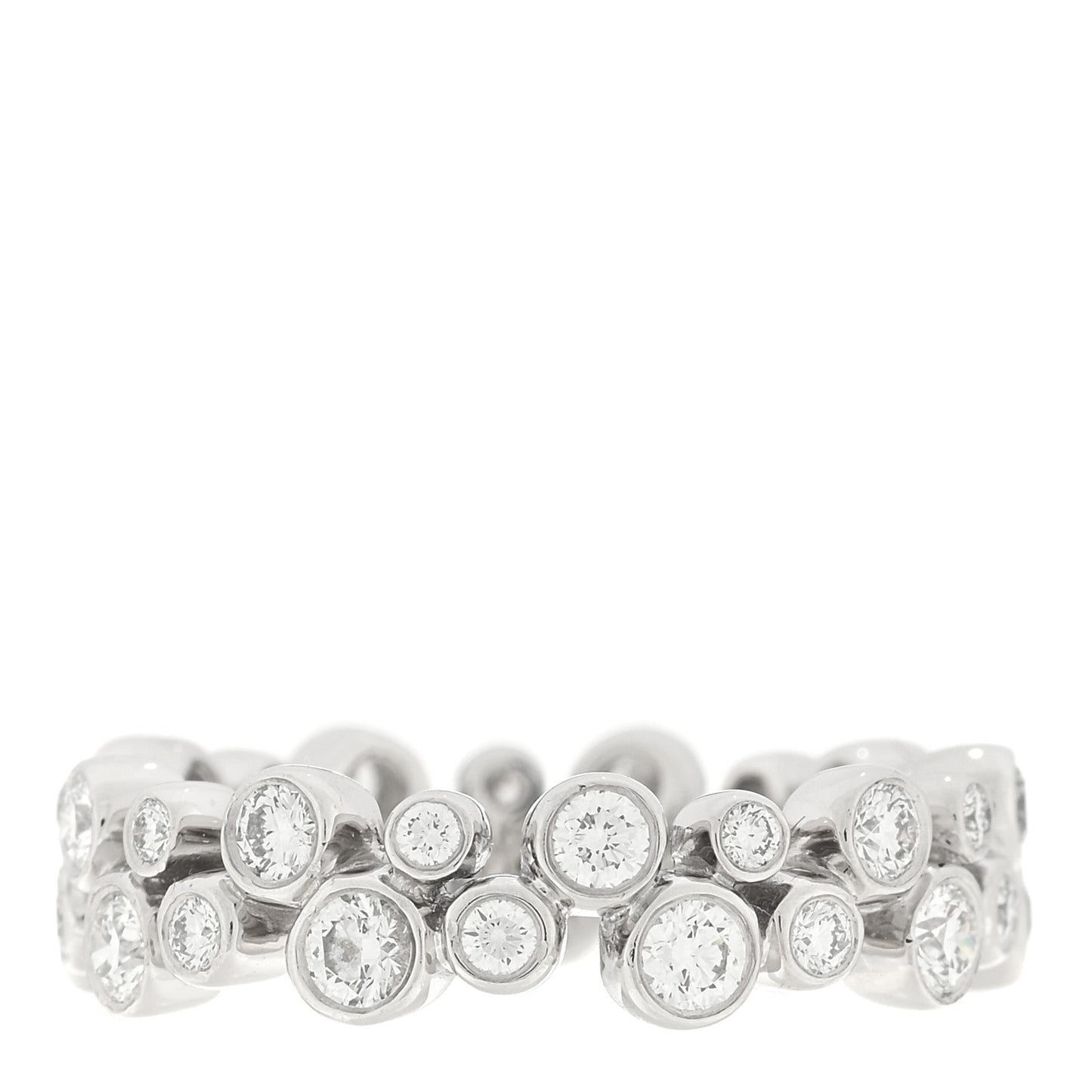 Platinum Diamond Bubble Band Ring 51 5.75