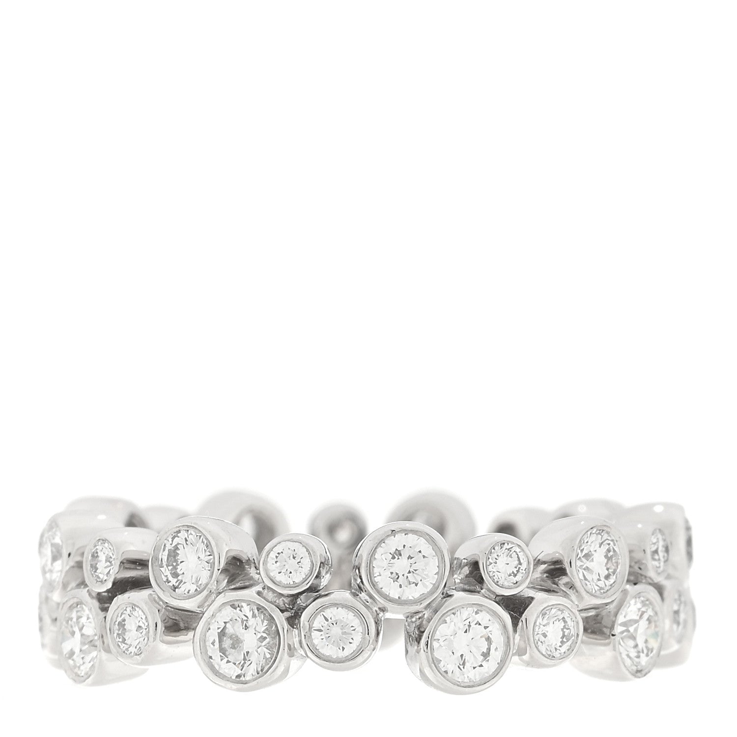 Tiffany Platinum Diamond Bubble Band Ring 51 5.75 1 of 5