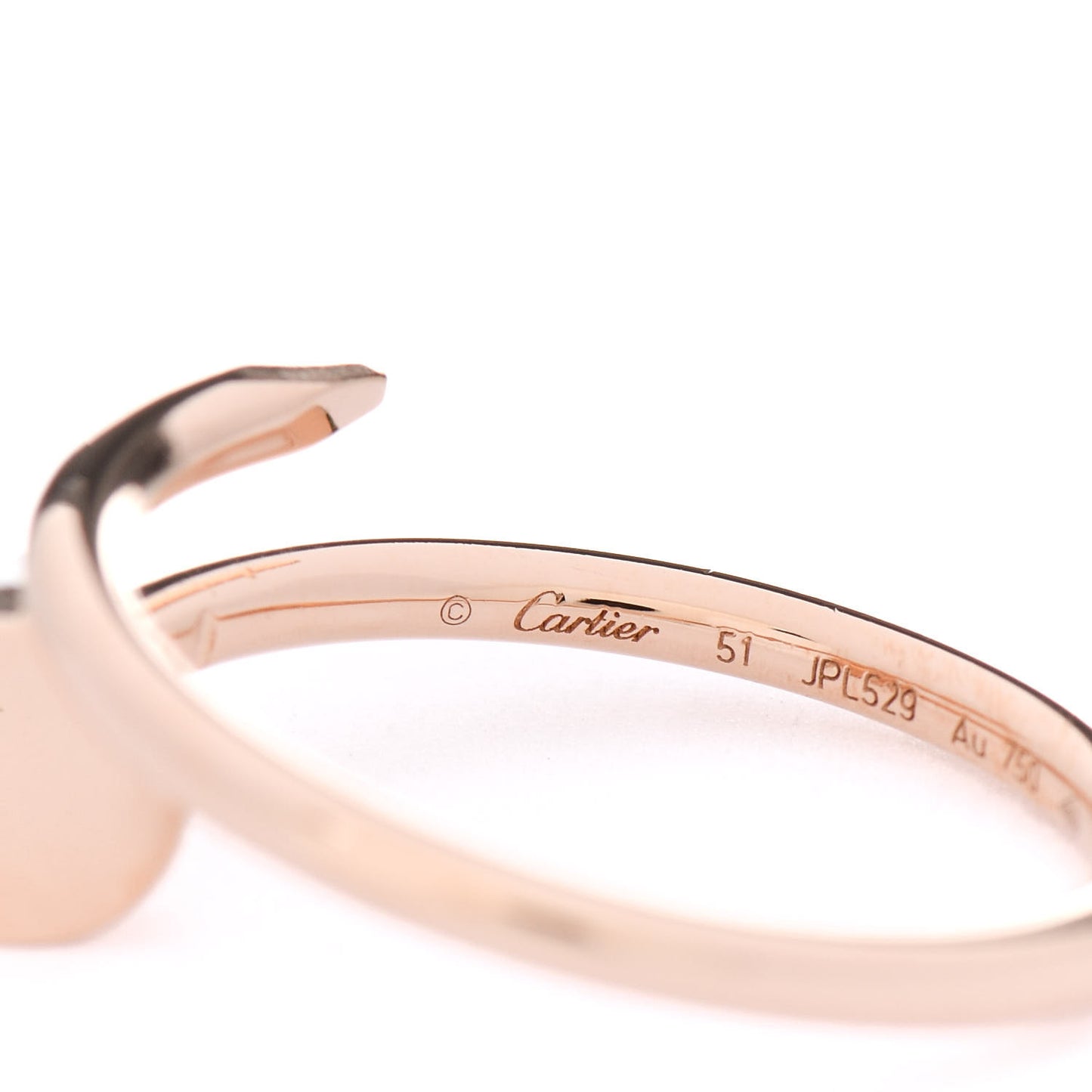 18K Pink Gold Small Juste Un Clou Ring 51 5.75
