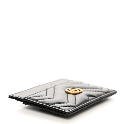 Gucci Calfskin Matelasse GG Marmont Card Holder Black 4 of 6