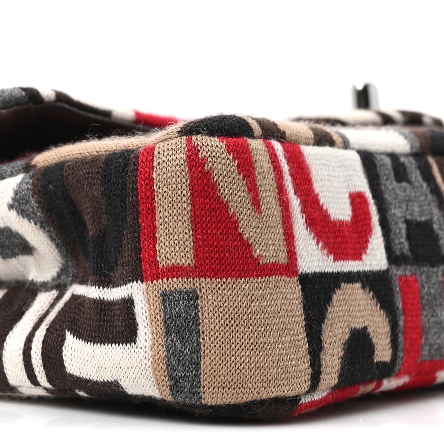 Jersey Patchwork East West Flap Red Beige Grey