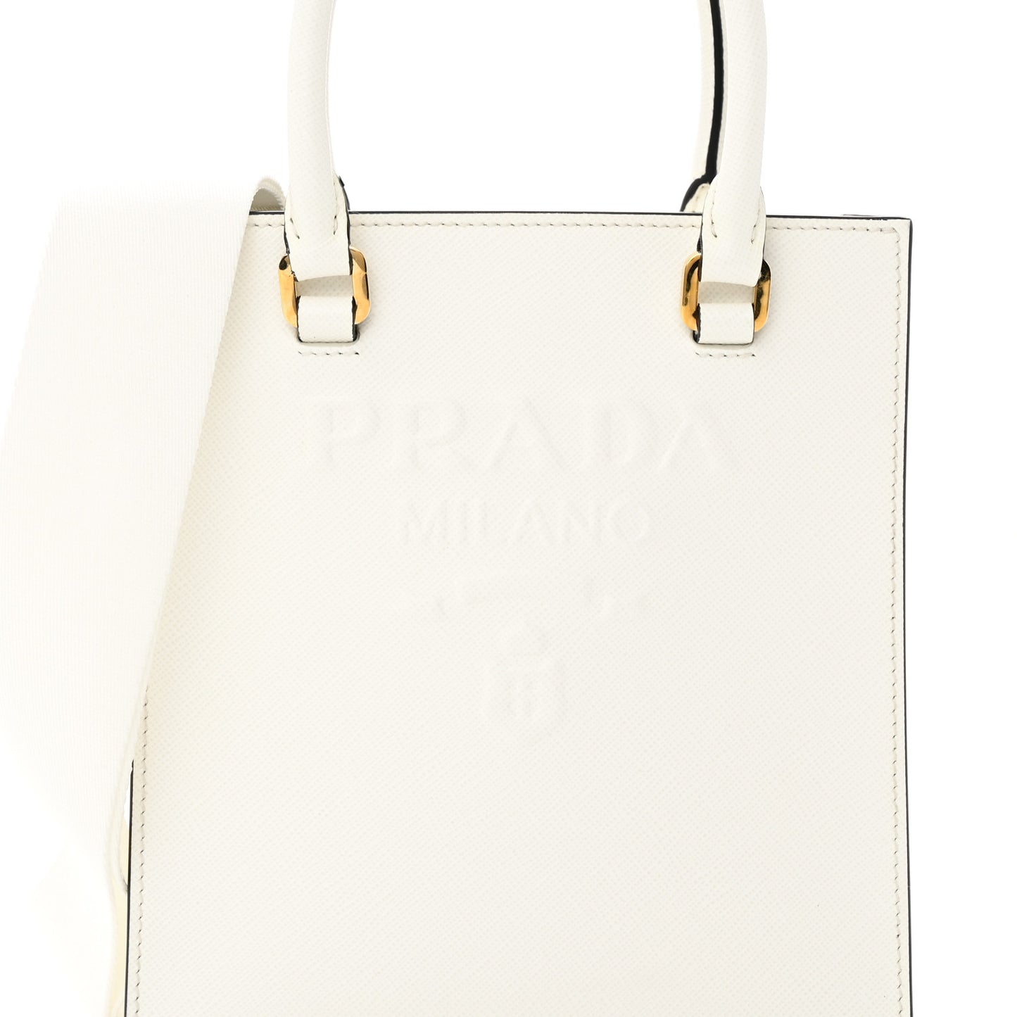 Soft Calfskin Small Shoulder Bag Bianco