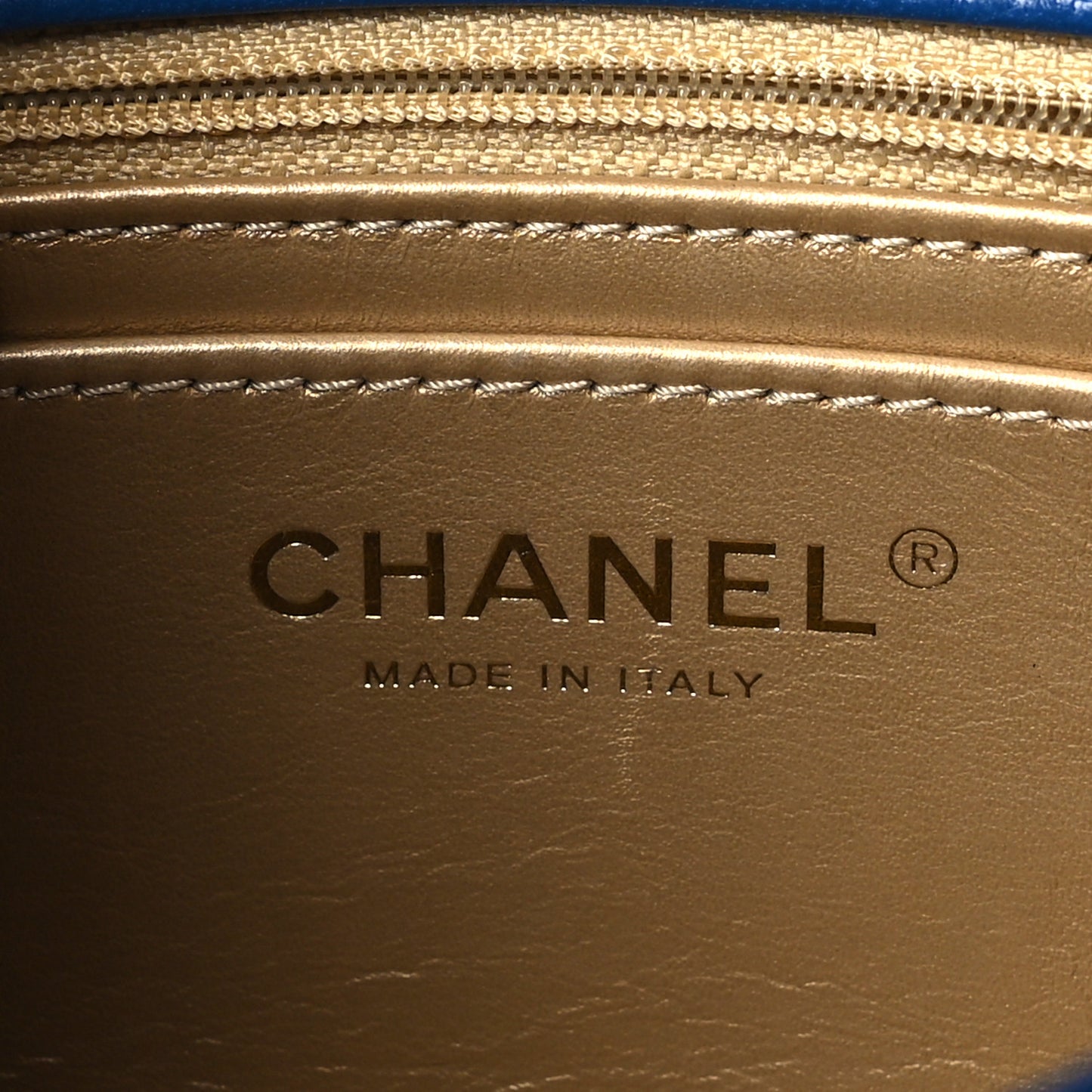 Lambskin Quilted Pearl Crush Mini Rectangular Flap Blue