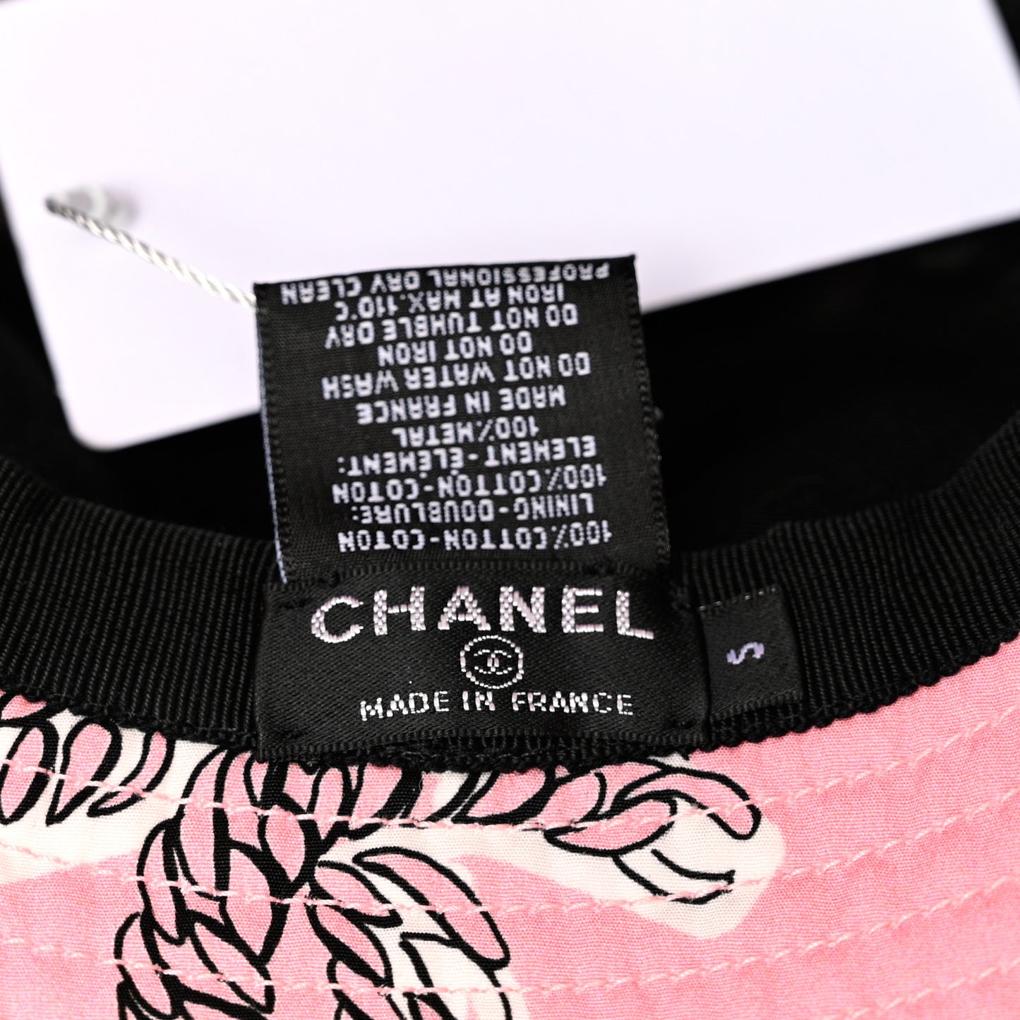 Cotton Heart Print Bucket Hat S Rose