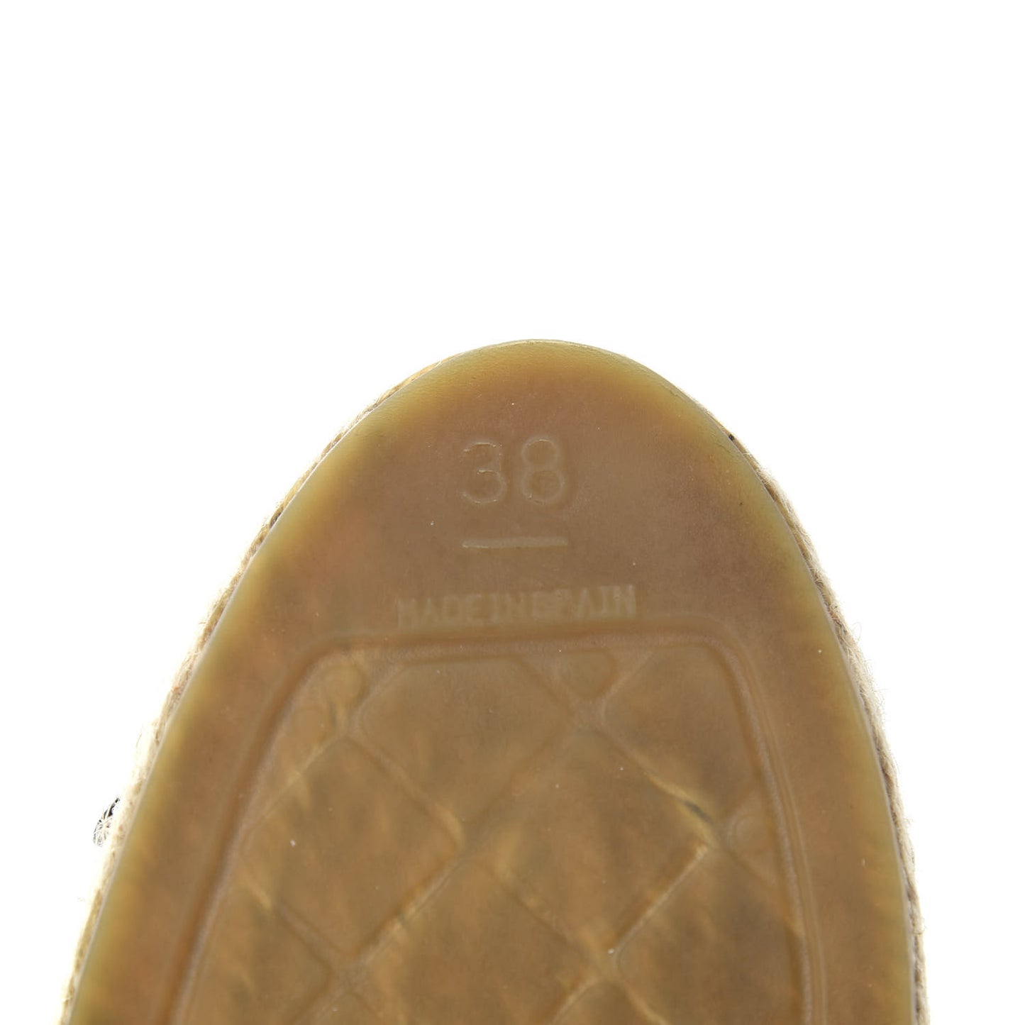 Mesh Grosgrain CC Espadrilles 38 Black White