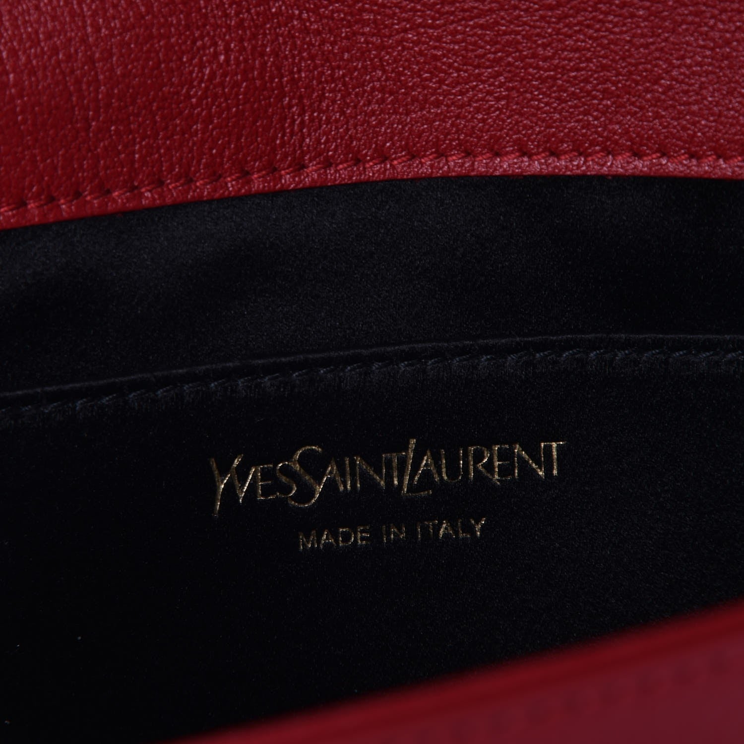 Saint Laurent Calfskin Monogram Large Belle De Jour Clutch Red 5 of 7