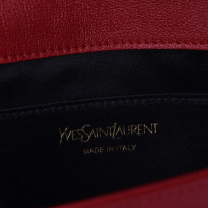 Saint Laurent Calfskin Monogram Large Belle De Jour Clutch Red 5 of 7