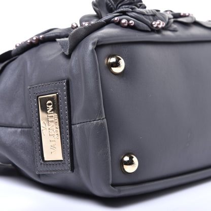 Valentino Garavani Nappa Studded Rosette Tote Grey 7 of 10
