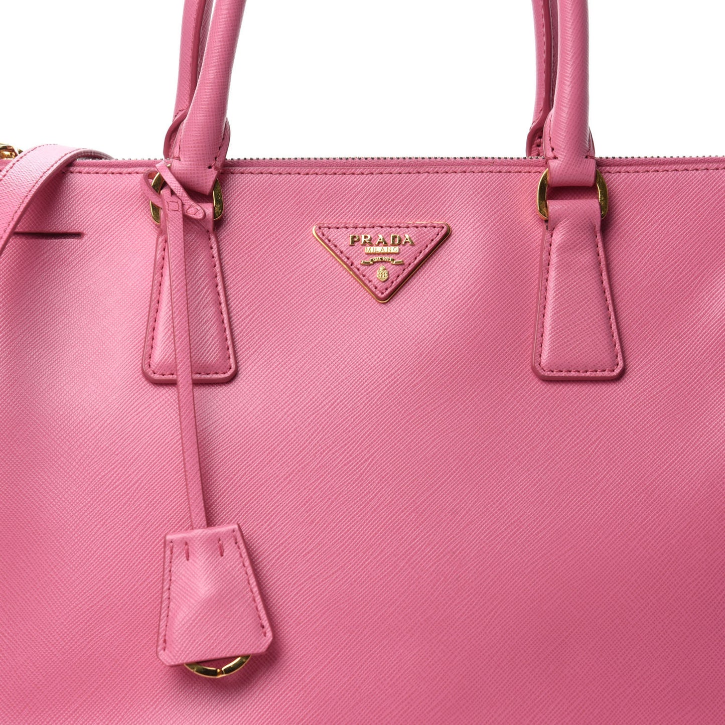 Saffiano Medium Galleria Double Zip Tote Geranio