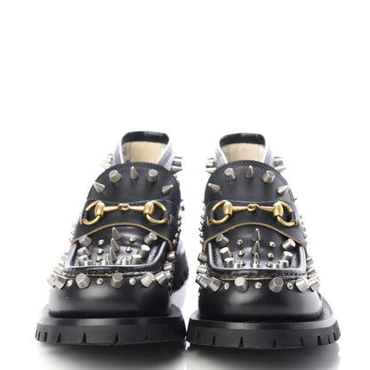 Gucci Cordovan Lux Studded Mens Harald Horsebit Ankle Boots 8.5 Black 2 of 11