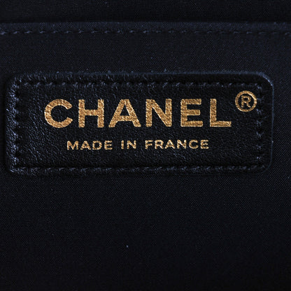Chanel Nylon Quilted Camellia Flap Black 6 of 7