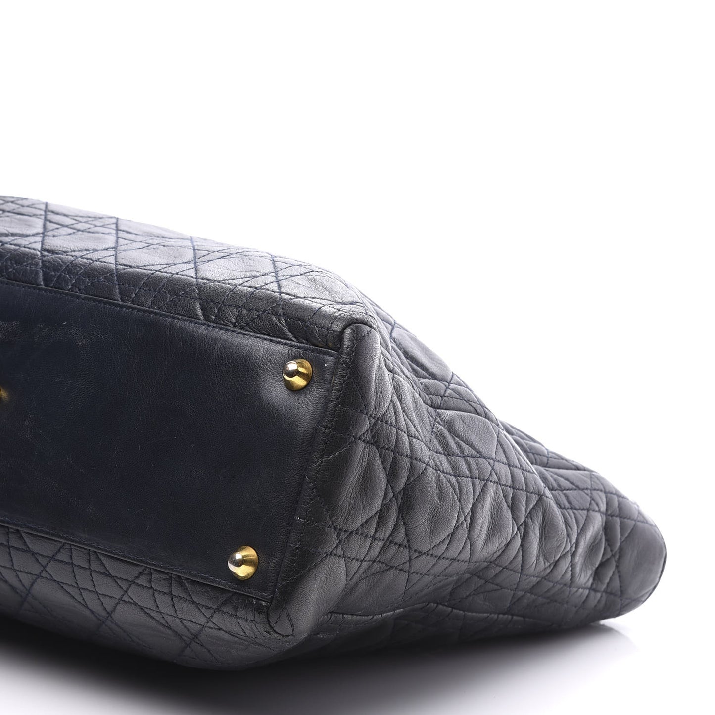 Lambskin Cannage Large Lady Dior Navy