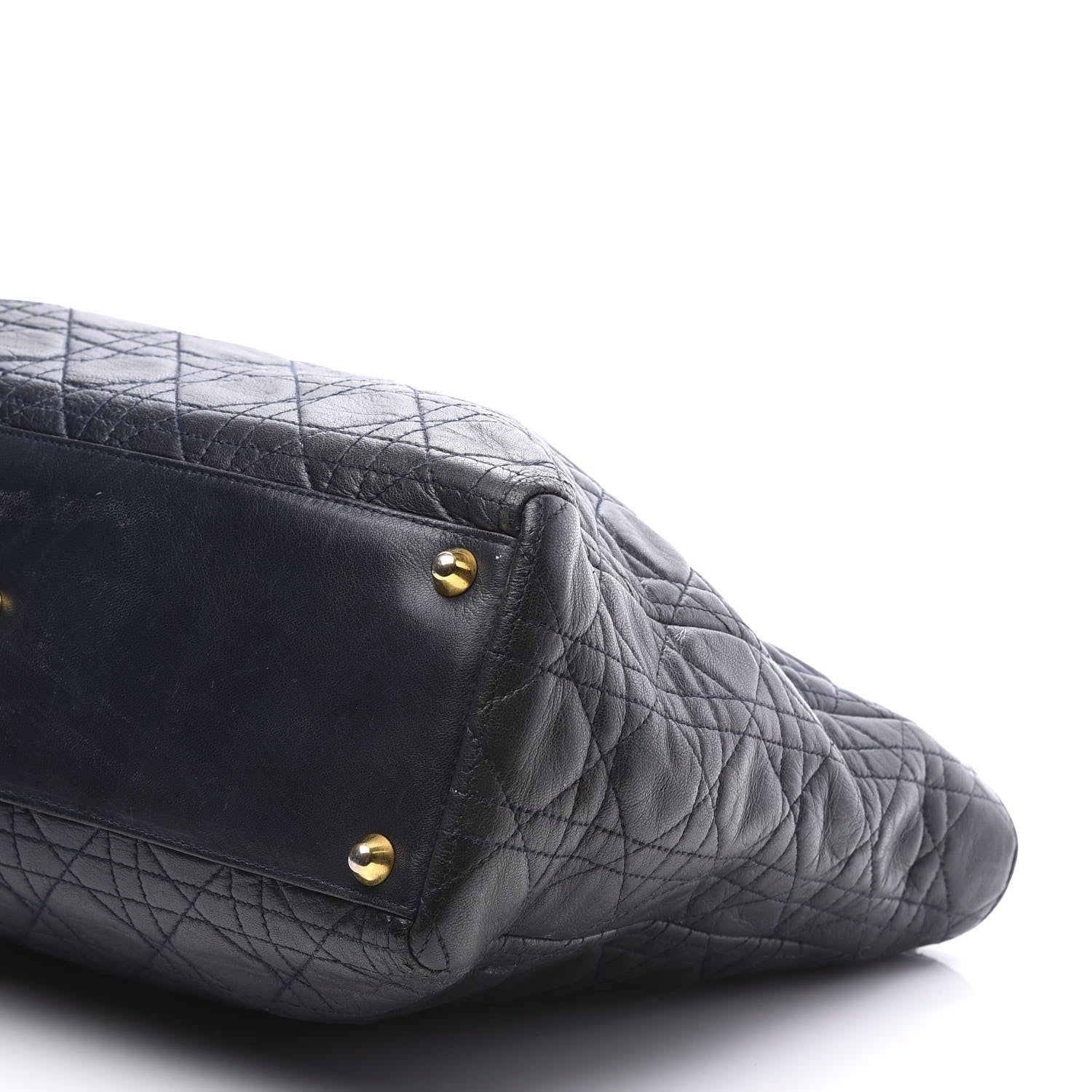 Christian Dior Lambskin Cannage Large Lady Dior Navy 8 of 10