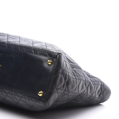 Christian Dior Lambskin Cannage Large Lady Dior Navy 8 of 10