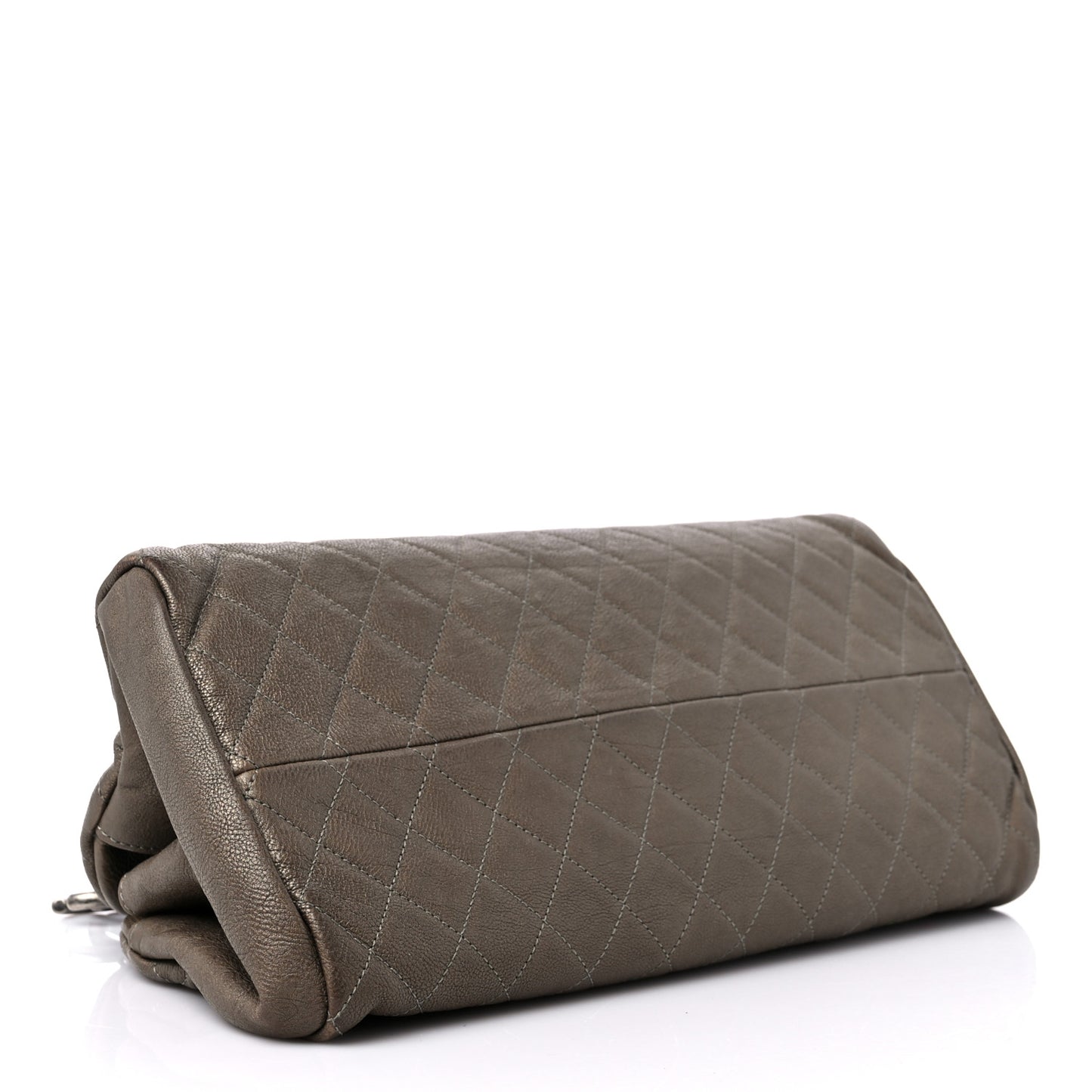 Metallic Caviar Quilted Medium Just Mademoiselle Beige