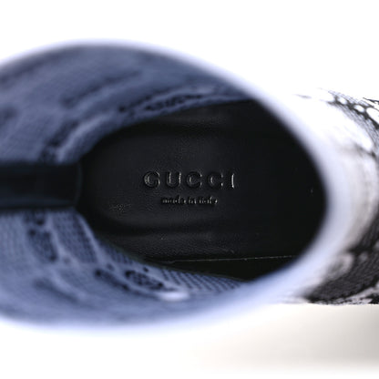 Gucci Technical Jersey Knit GG Monogram Square G 75mm Ankle Boots 37 Black Great White 7 of 8