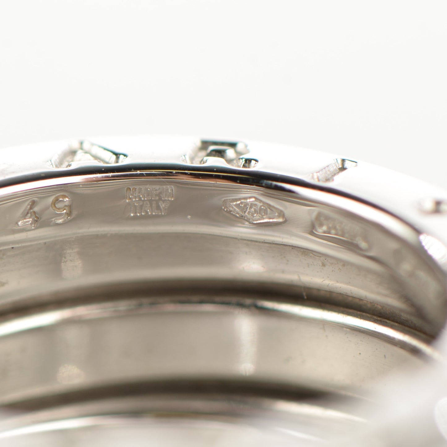 18K White Gold B.Zero1 3 Band Ring 49 4.75