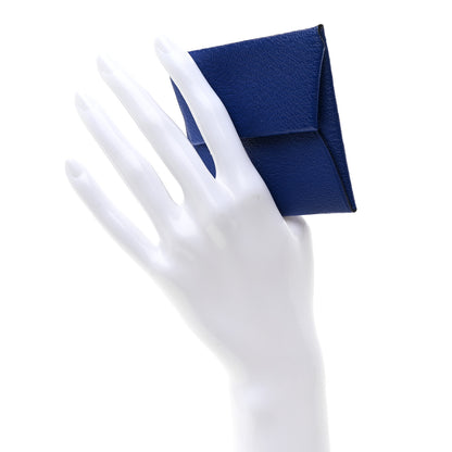 Hermes Chevre Mysore Bastia Coin Purse Bleu Electrique 2 of 8