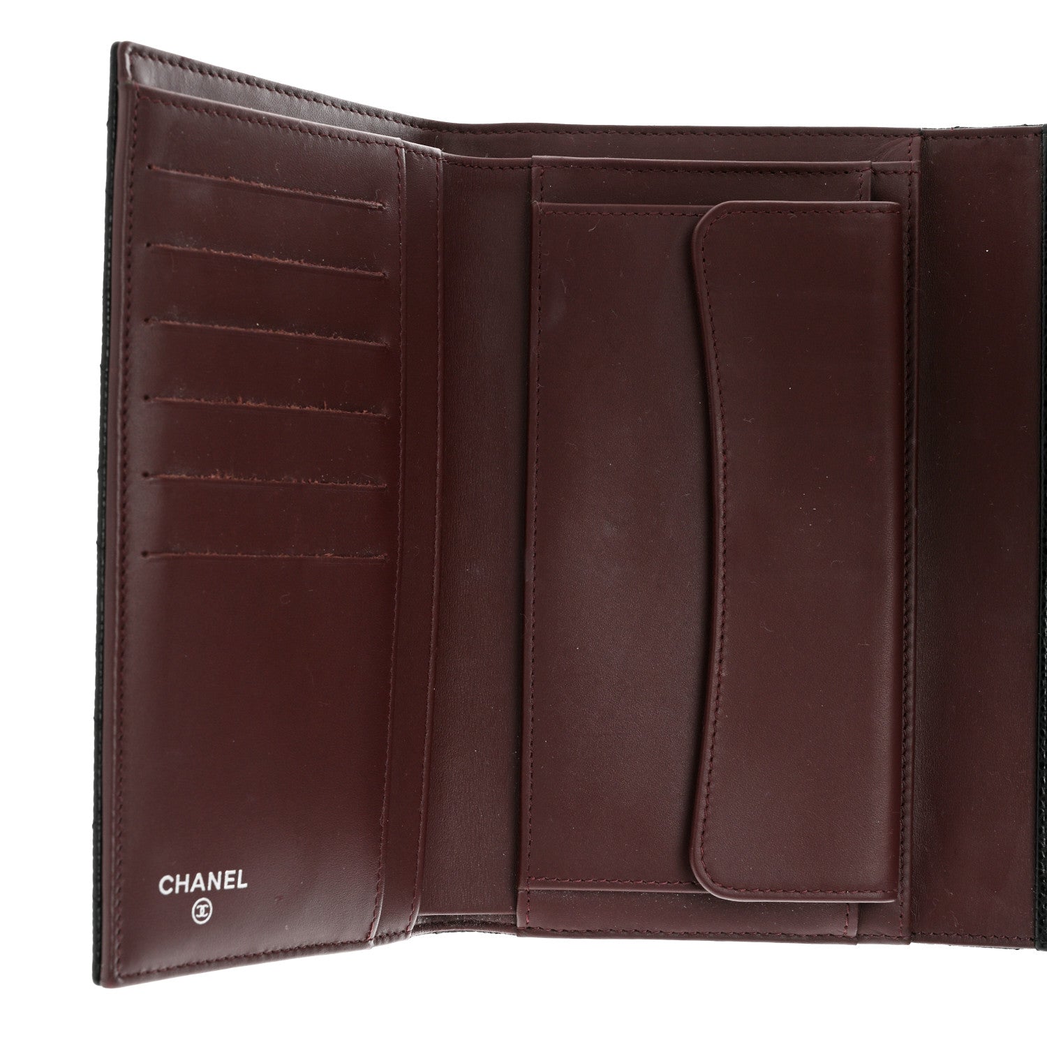 Chanel Caviar Quilted Long Flap Wallet Black 5 of 9
