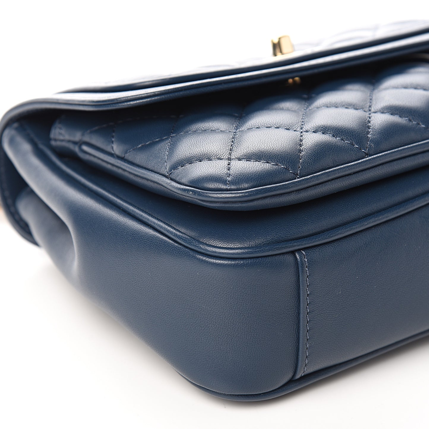 Lambskin Quilted Small Lovely Day Flap Dark Blue