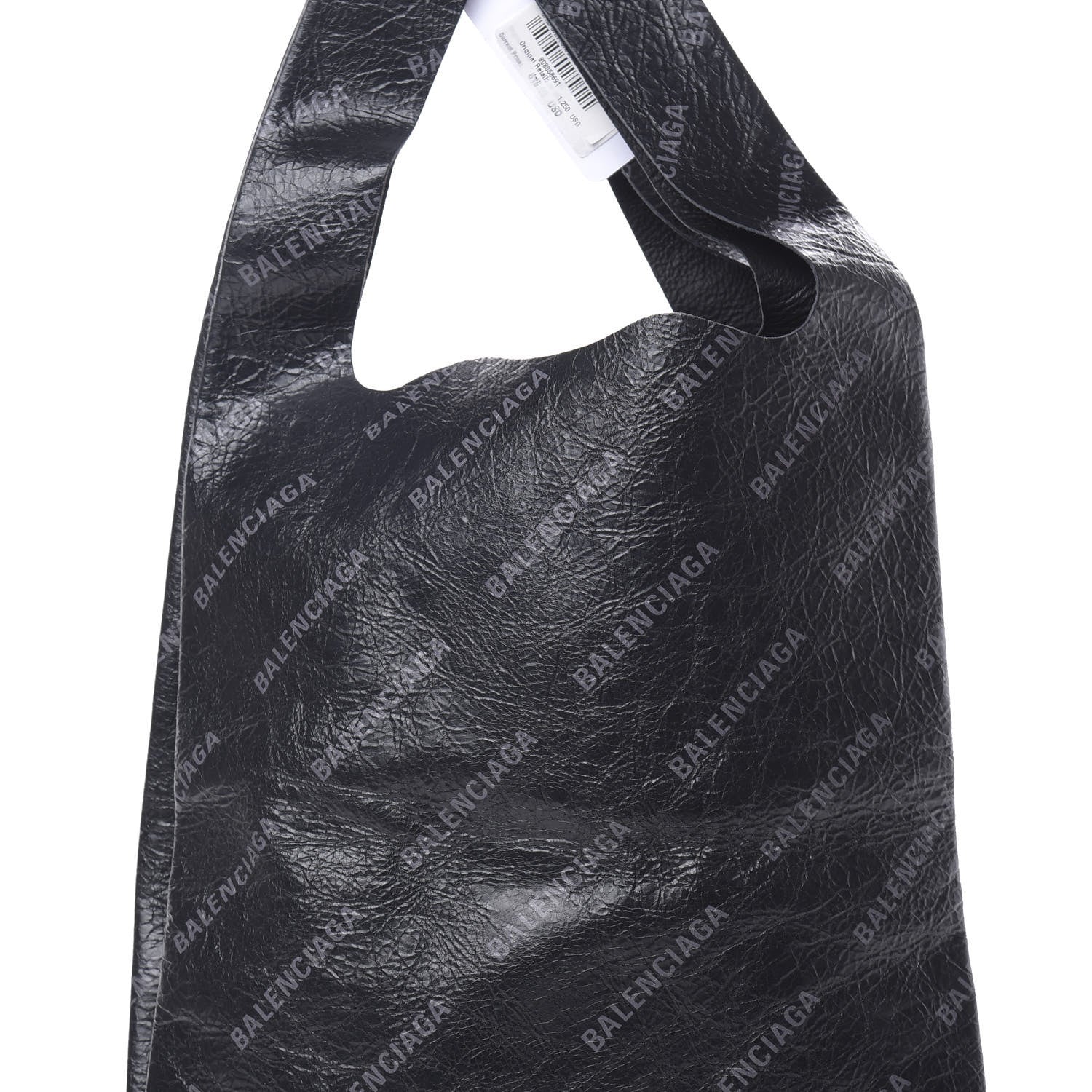 Balenciaga Agneau Arena Allover Logo M Supermarket Shopper Gris Crayon Gris 9 of 12