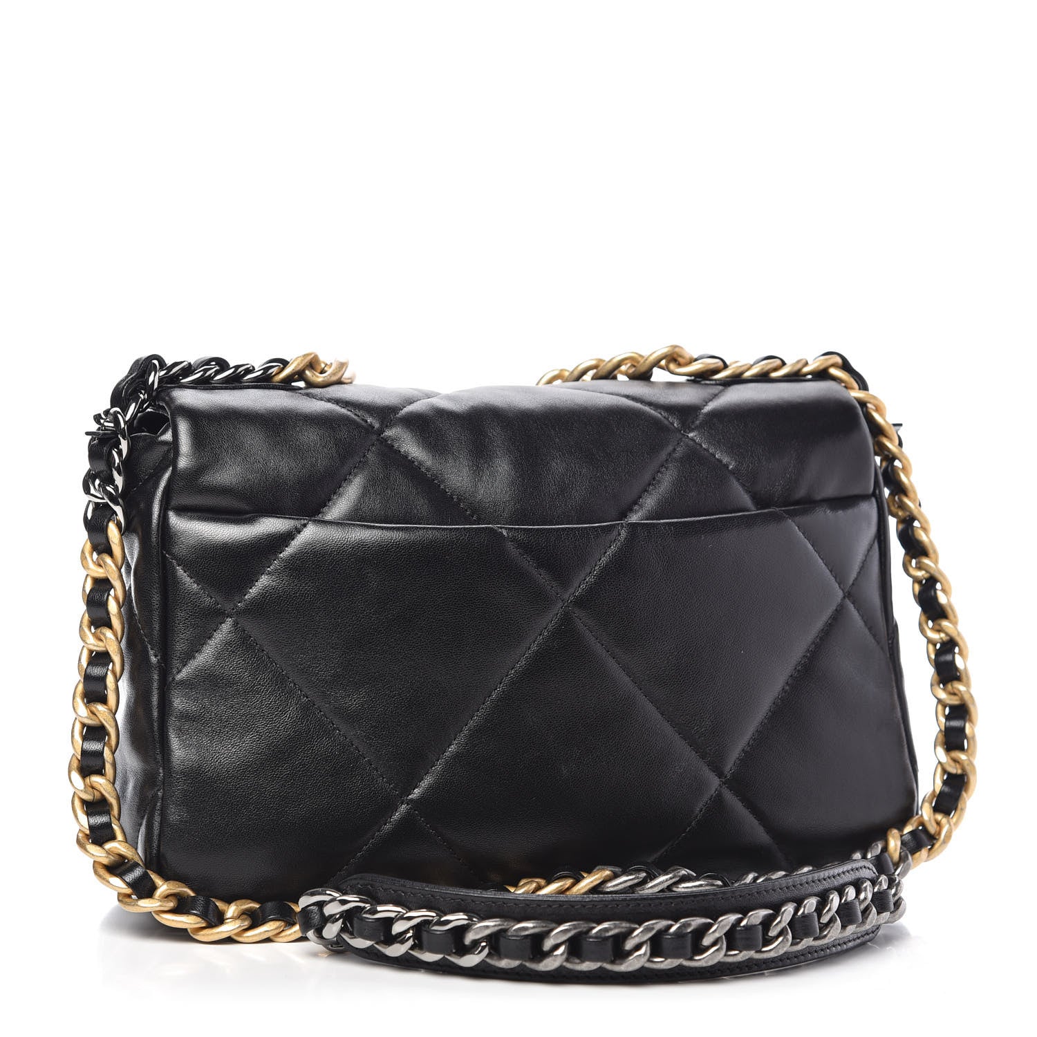 Chanel Lambskin Quilted Medium 19 Flap Black 3 of 11