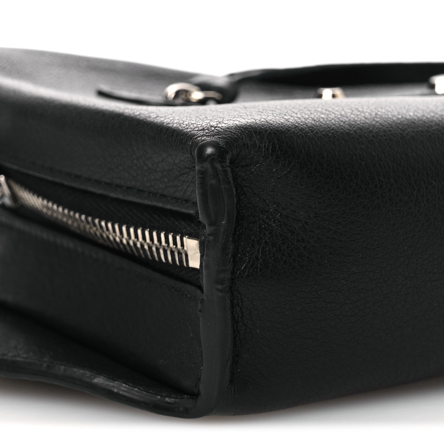 Balenciaga Calfskin Papier Belt Bag Black 8 of 9
