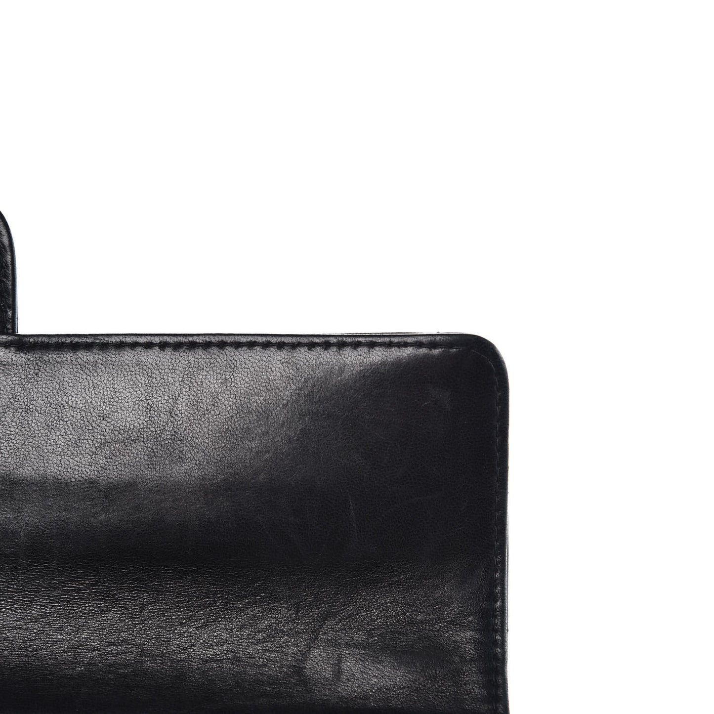 Lambskin East West Chocolate Bar Flap Black