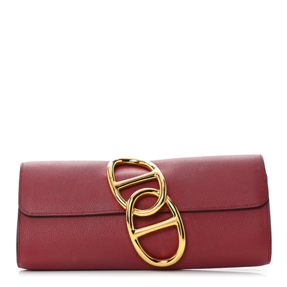 Hermes Evergrain Egee Clutch Rouge H 1 of 10