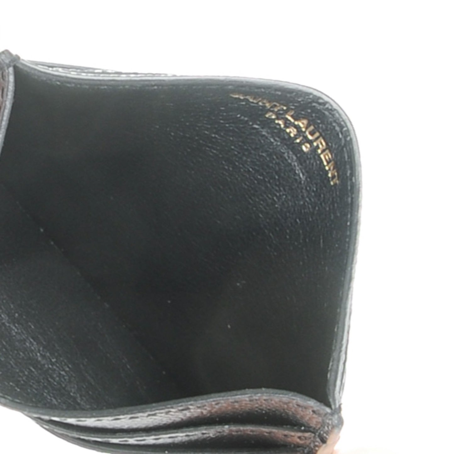 Grain De Poudre Monogram Credit Card Case Black