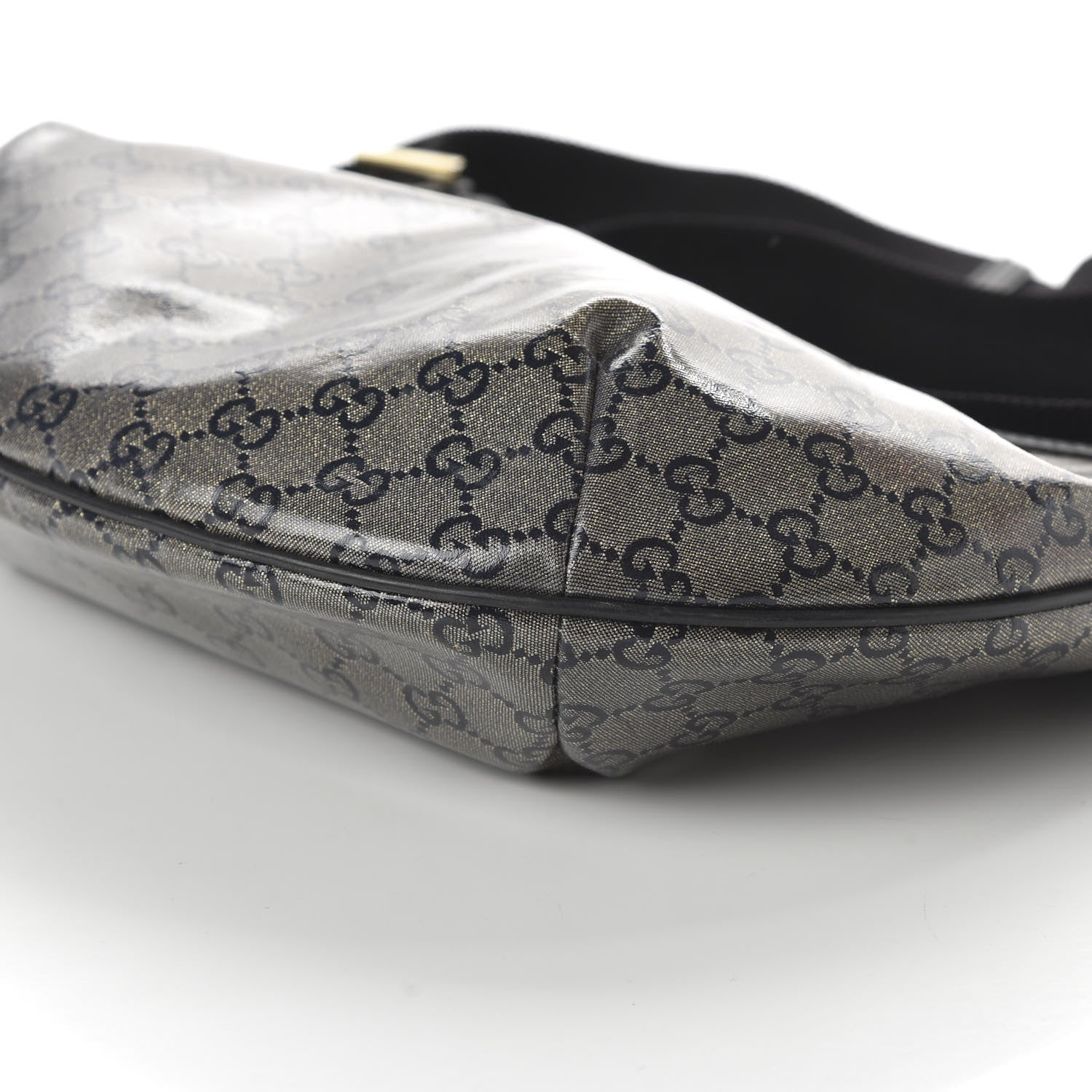 Gucci Crystal Monogram Medium Half Moon Hobo Black 7 of 10