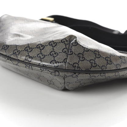 Gucci Crystal Monogram Medium Half Moon Hobo Black 7 of 10