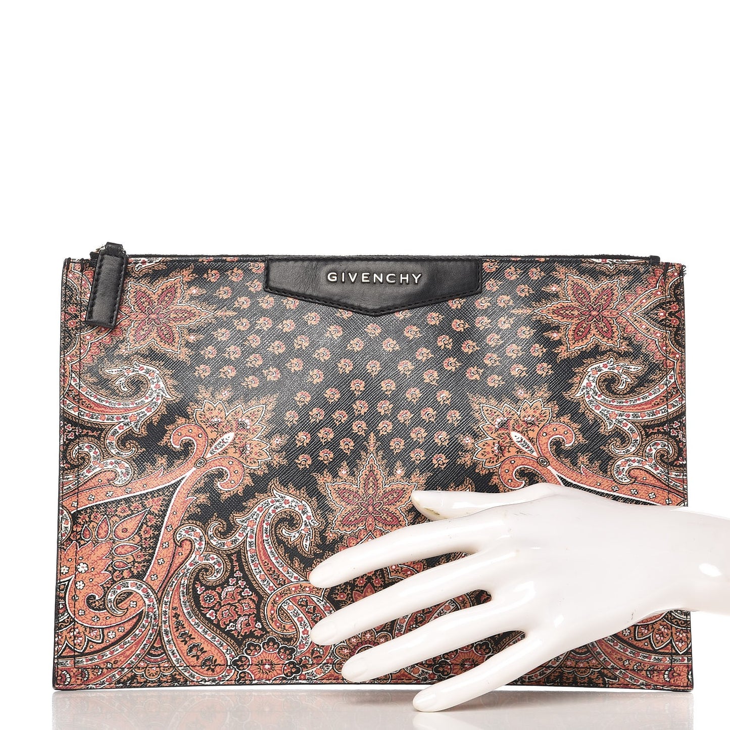 Saffiano Paisley Print Medium Antigona Pouch