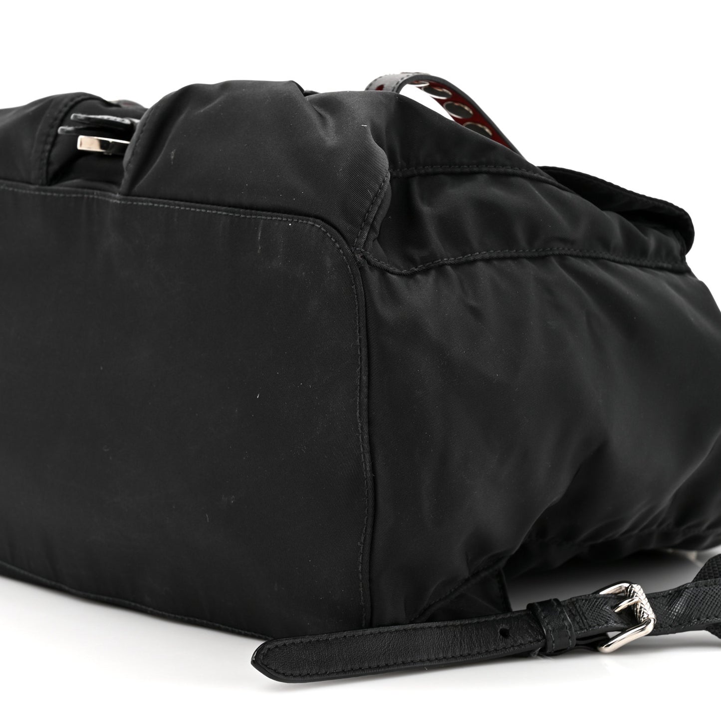 Nylon New Vela Studded Backpack Black Fuoco