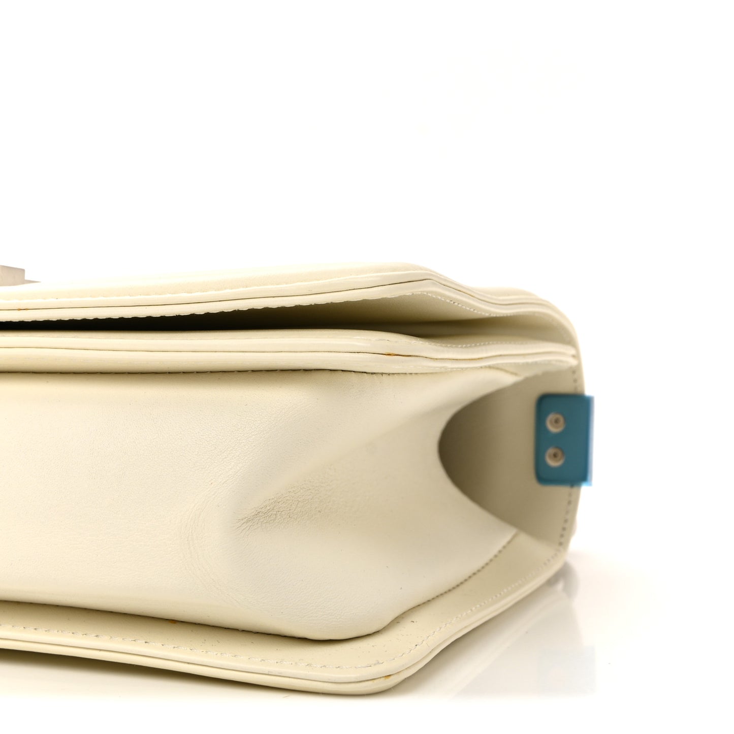 Calfskin Quilted Medium Boy Flap White