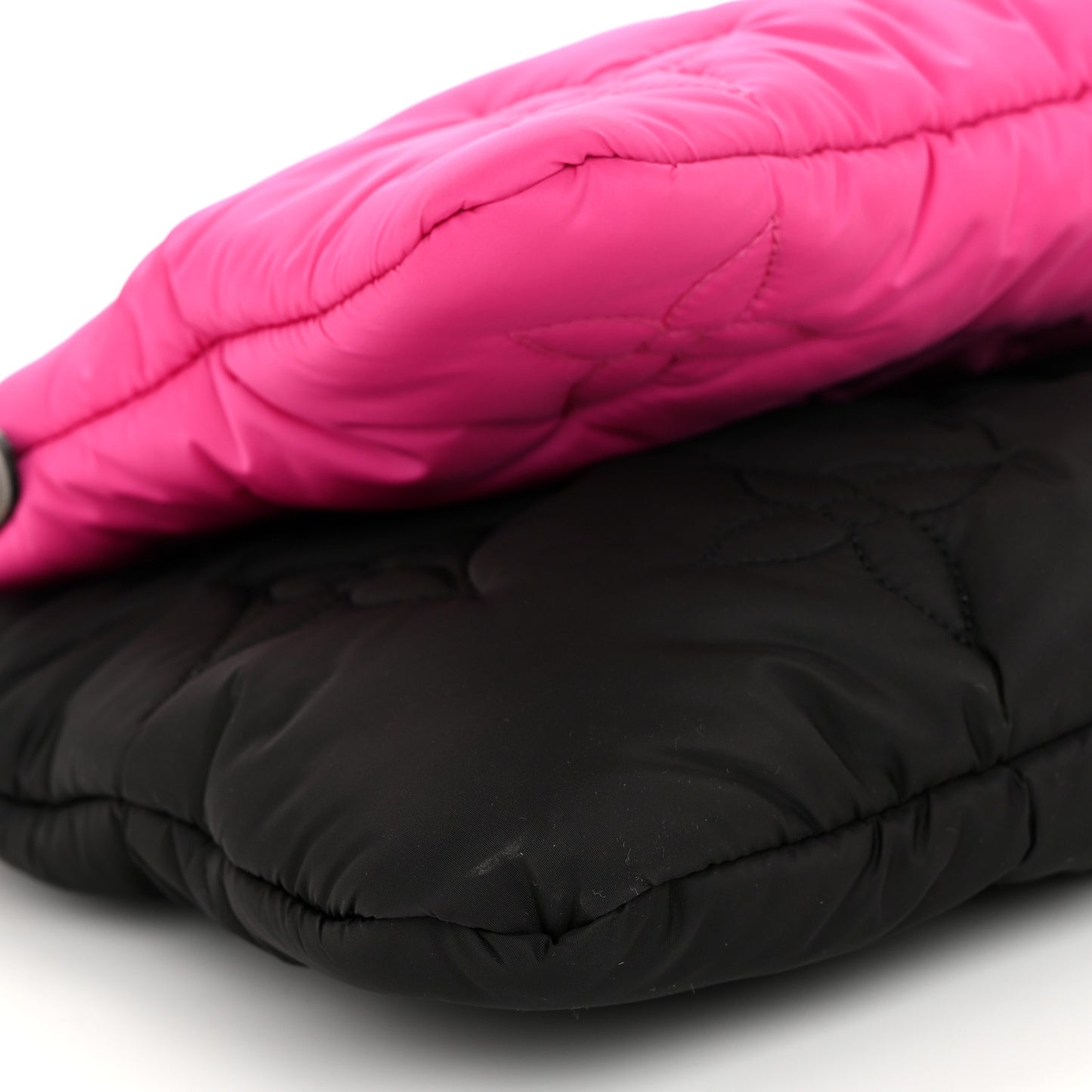 Econyl Monogram Pillow Maxi Multi Pochette Accessories Black Fuchsia