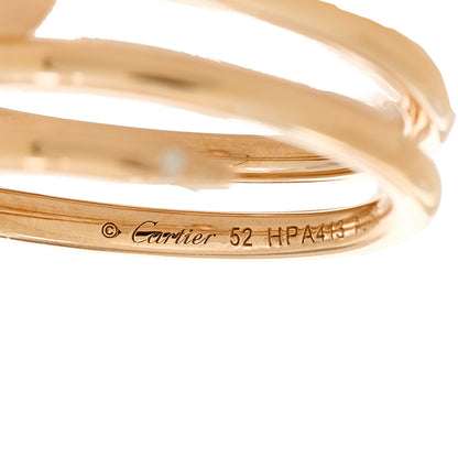 Cartier 18K Pink Gold Diamond Double Juste Un Clou Ring 52 6 4 of 4