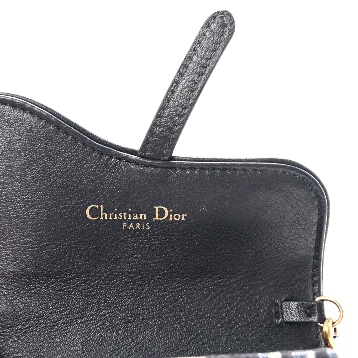 Christian Dior Oblique Nano Saddle Chain Pouch Blue 6 of 10