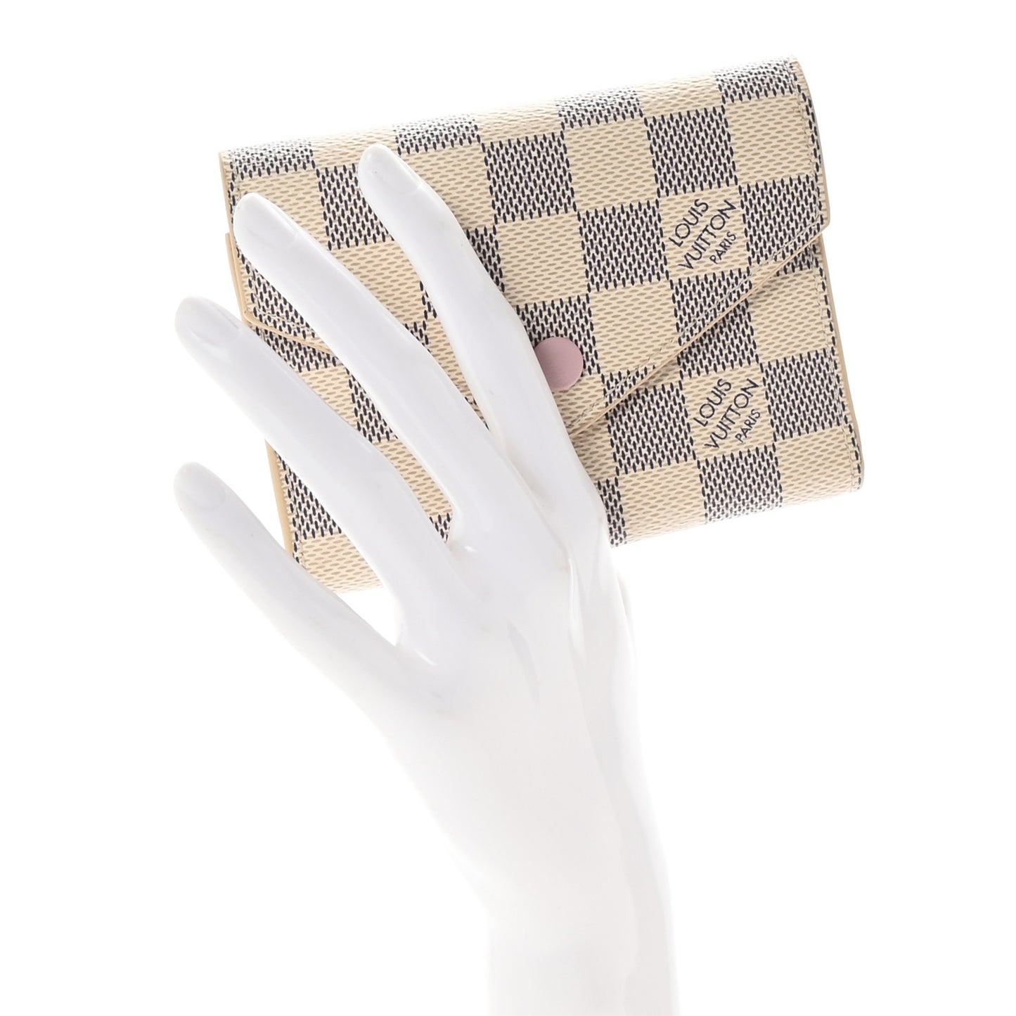 Damier Azur Victorine Wallet Rose Ballerine