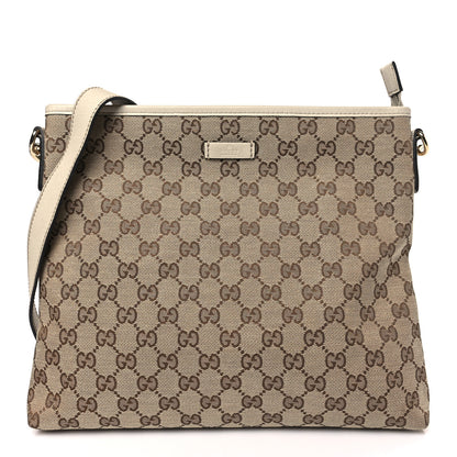 Gucci Monogram Medium Flat Messenger Bag Off White 1 of 9